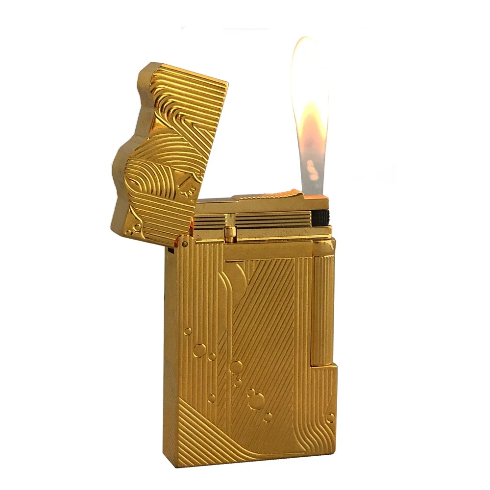 Коллекция 2023 года, золотые зажигалки с рисунком Русалочки для сна,газовые зажигалки для курения, классические металлические зажигалки созвуком, коллекция Fire Men