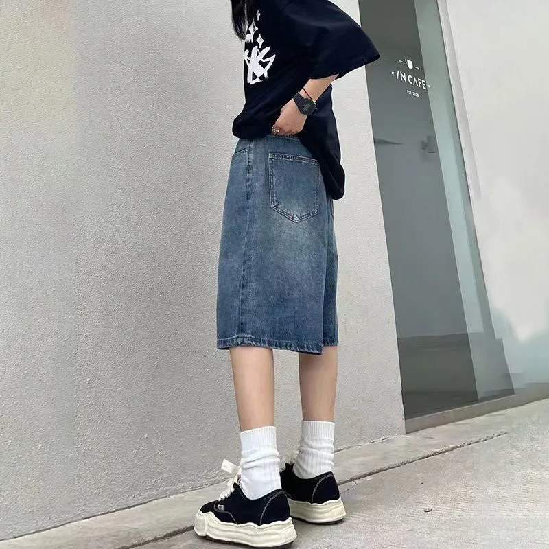 Women's Y2K Denim Short Pants High Waist Streetwear Denim Shorts Loose Pants Harajuku Style Korean Summer Clothes For Women