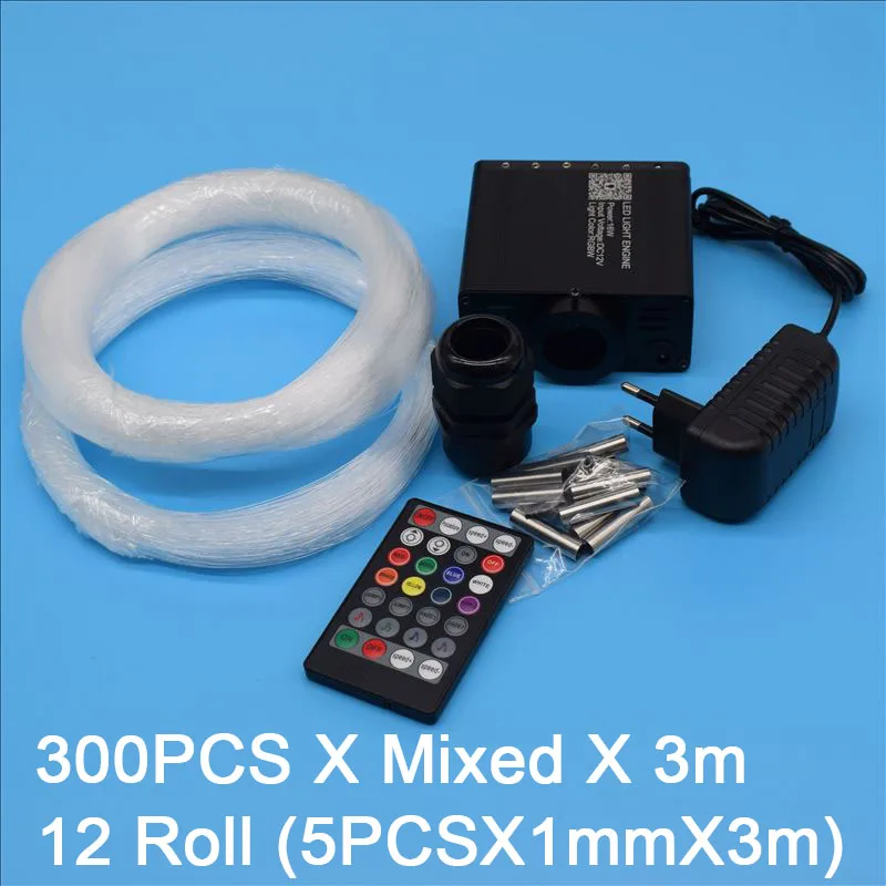 

Приложение 16 Вт RGBW Светодиодный оптоволоконный светильник Двигатель с оптоволоконным двигателем съемных звезд 6 Вт 2 в 1