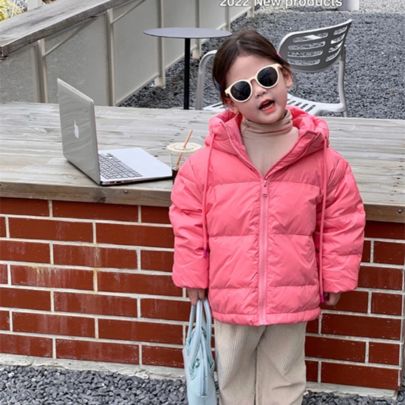 

Пуховик для девочек, куртка, хлопковая ветровка, 2023 коричневый теплый утепленный комбинезон, зимняя детская одежда для подростков