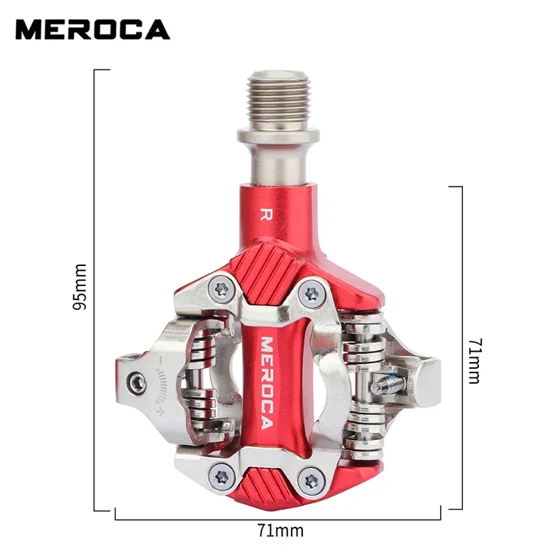 Фото Педали MEROCA Mtb, шипы для горного велосипеда, противоскользящая педаль для ногтей, самоблокирующаяся автоматическая педаль, зажим для велосипеда, SPD №3