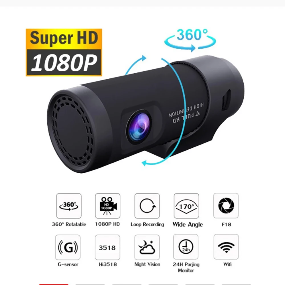 

Car DVR WiFi 1080P Full HD Dash Cam Vehicle Video Recorder Motion Detector Parking Monitor Car Dash Camera Night Vision G-sensor