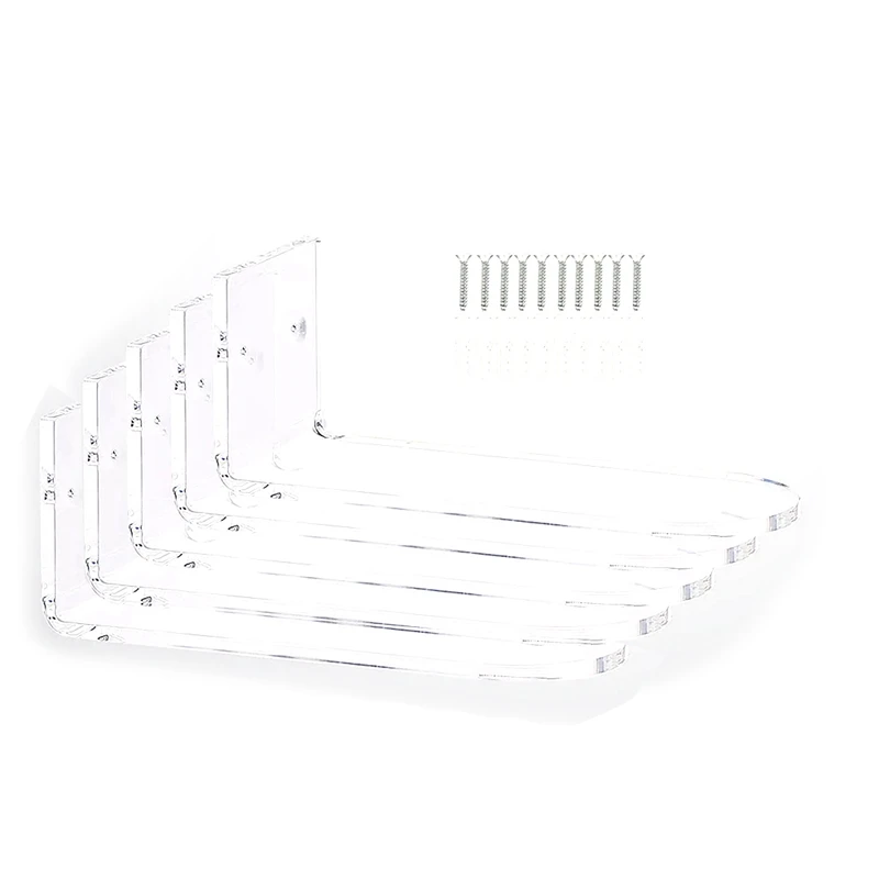 

Clear Floating Sneaker Shelves (Wall Mounted) For Displaying Shoes (Set Of 5)