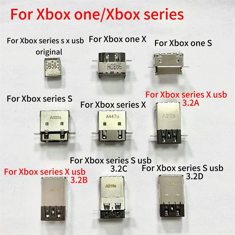 Фото 5 шт. оригинальная новая розетка для Xbox Series S/X HDMI-совместимый порт для Xbox One/Slim/X разъем XSS XSX USB-порт для зарядки №1