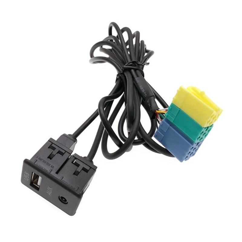 

Car Radio Extension AUX USB Cable Wiring Panel USB AUX Switch