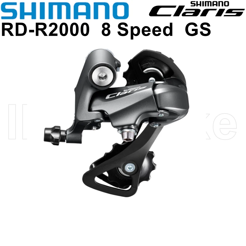 Шимано Кларис RD-R2000 задний переключатель для шоссейного велосипеда с короткой и средней кареткой RD R2000 на 8 скоростей.