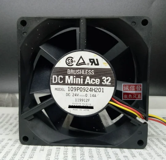 Новый оригинальный двойной шариковый охлаждающий вентилятор 109P0924H201 9232 24V 0.14A 9 см