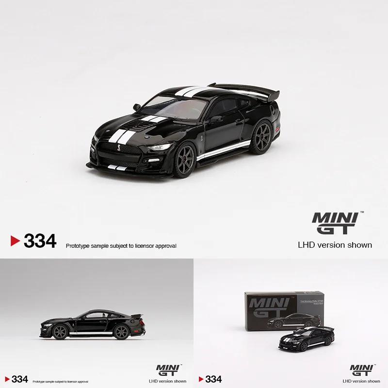 

MINI GT 1:64 Mustang Shelby GT500 Shadow Black Alloy Diorama Car Model Collection Miniature Carros Toys 334