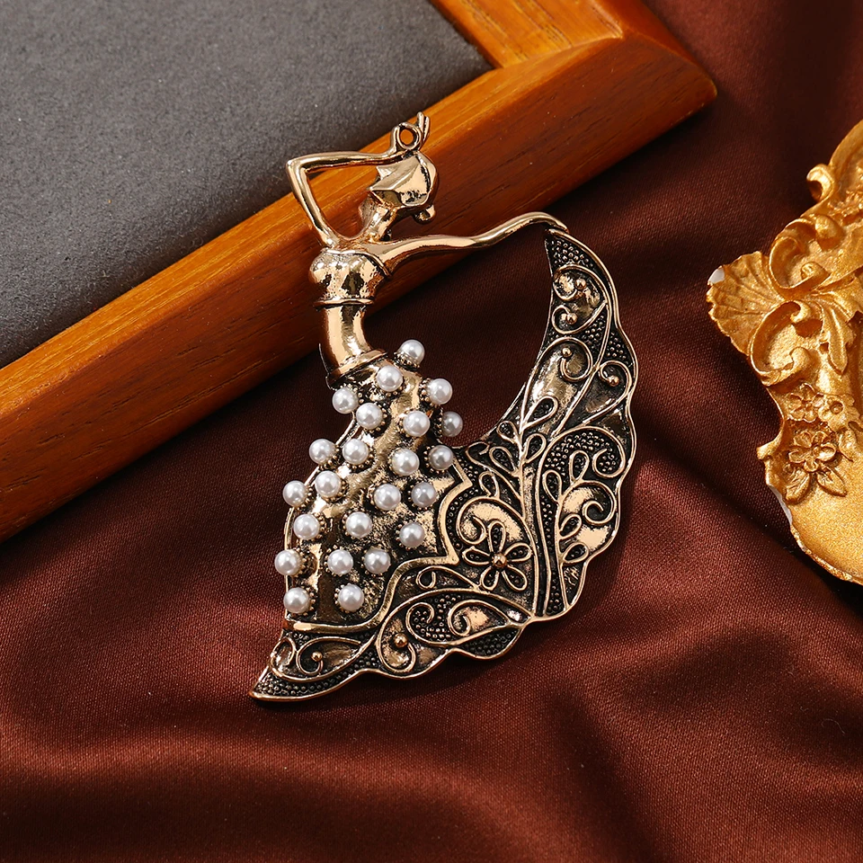 

Muylinda Metal Dancing Girl Brooch Jewelry Vintage Clothes Accessories Pins And Brooches For Women Gift