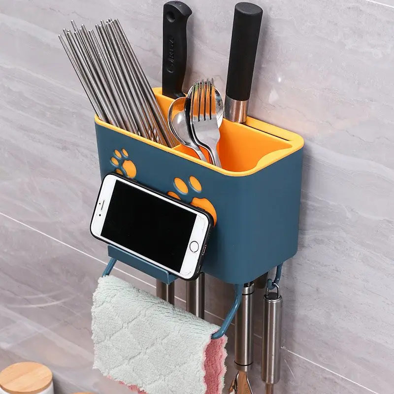 

Кухонная клетка для палочек, ведерко, настенная полка, коробка для хранения без отверстий, посуда, бочка, многофункциональная Бытовая