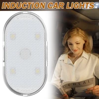 1pc 5v led car touch reading lights wireless interior mini lamp usb rechargeable magnetic auto light with charging cable