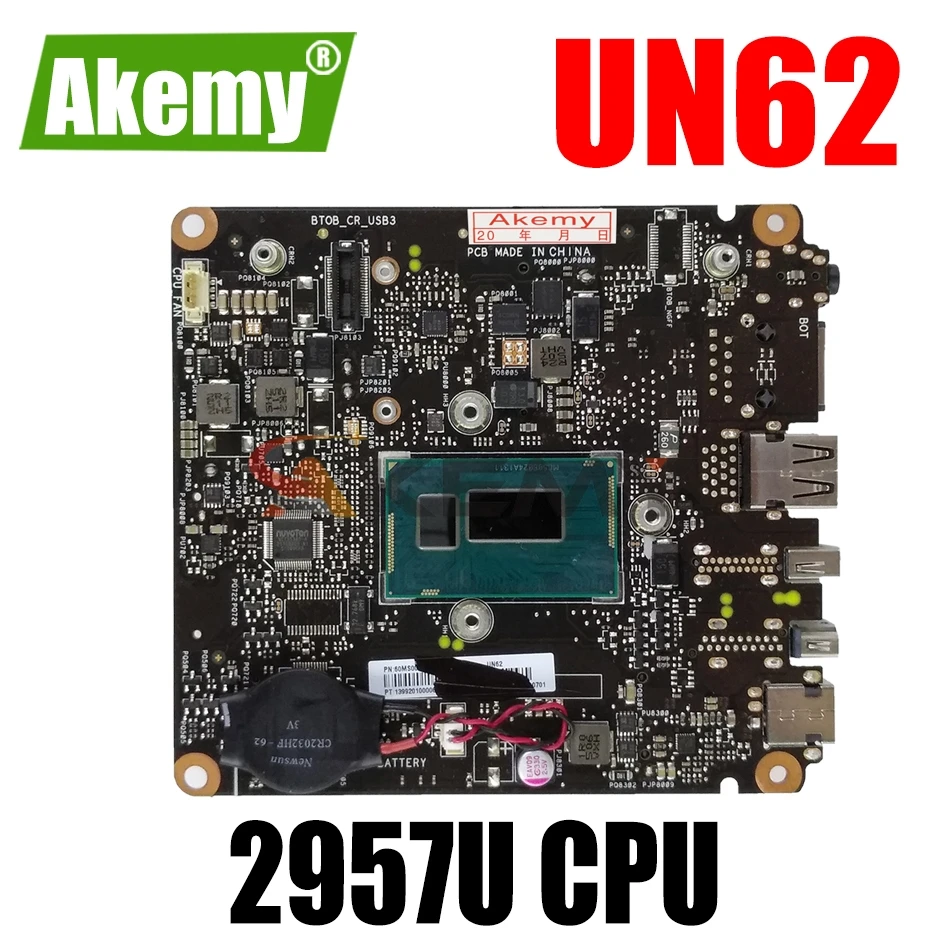 

AKEMY UN62 REV. 1.2 Laptop Motherboard For ASUS VivoMini UN42 Original Mainboard Celeron 2957U CPU