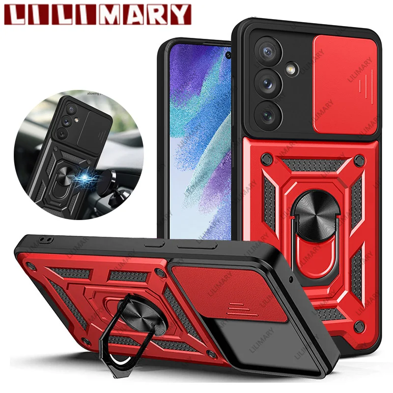 

For Samsung A54 5G Case Armor Shockproof Ring Cover For Galaxy A73 A53 A33 A12 A13 A04S A72 A52 S22 A21S Ultra S20 FE S21 Plus