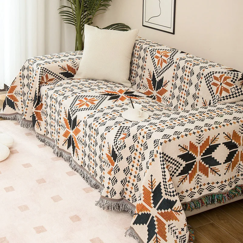 

Диванный плед Boho из хлопка