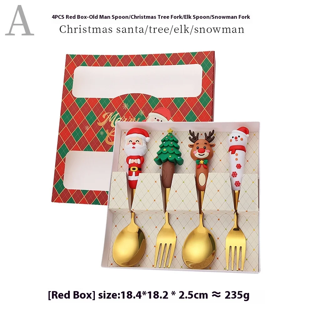 

Рождественский набор ложек и вилок 4 шт.
