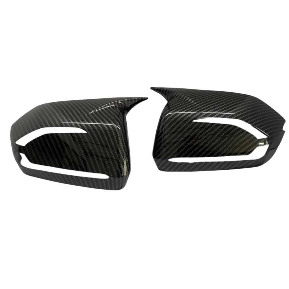 

Крышка бокового зеркала заднего вида автомобиля для Hyundai Palisade 2019-2025, глянцевый черный/углеродный вид, колпачки для зеркал на крыло, отделка в стиле M ﻿