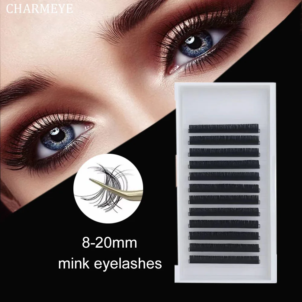 

CHARMEYE Fashion Premium Lashes Fals Mink Individual Eyelash Extension Matte Black Natural Soft for Women Makeup