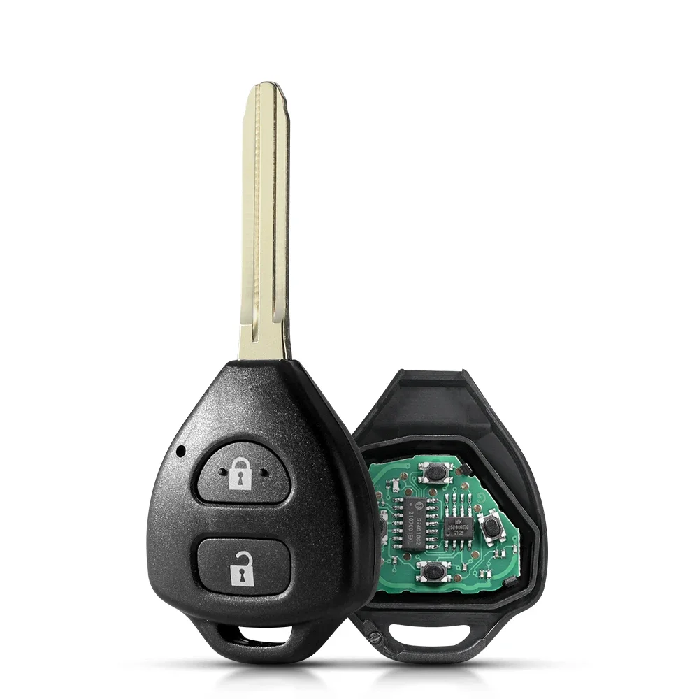 KEYYOU 433 МГц 2-кнопочный дистанционный ключ от автомобиля для Toyota Hiace Yaris Hilux Vigo Innova