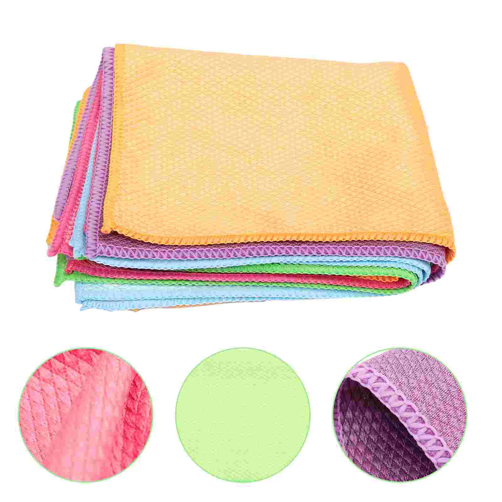 

5 Pcs Cleaning Cloth Car Window Wipes Kitchen Supplies Rags Computer Towels Microfiber Cloths Superfine Home Glass Phone Screen