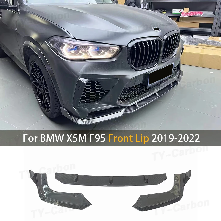Передний спойлер из углеродного волокна для BMW F95 X5M сплиттер подбородка фартук