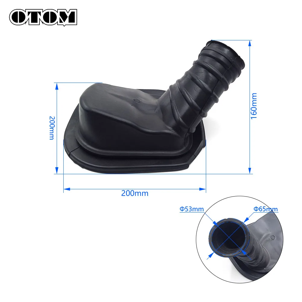 OTOM Motorcycle Rubber Air Filter Inlet Pipe For KEWS K16 ZONGSHEN NC250 NC450 Chinese Scooter Engine Carburetor Intake Hose