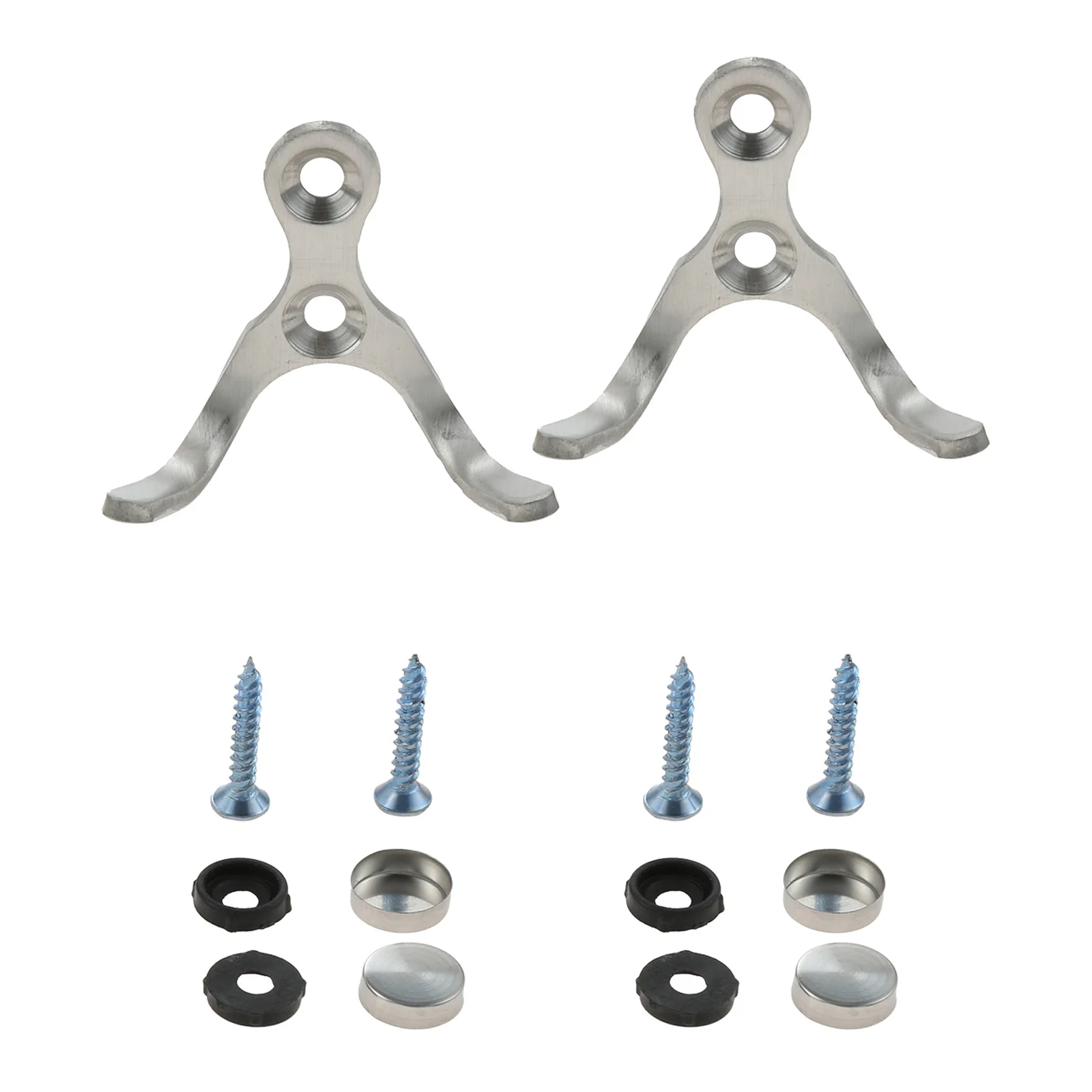 

2pcs Stainless Steel Storage Rack Wall Hooks for Home Coats Hat Hanger Towel Keys Wall Mounted Hooks Bath Hanging Accessories