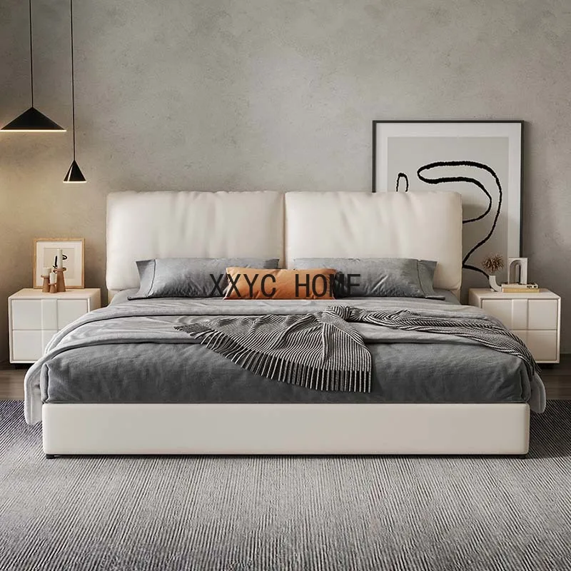 Двуспальная Скандинавская кровать роскошная для хранения современная