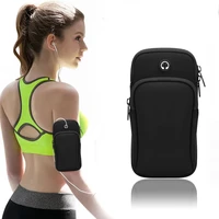 sport armband running bag case for iphone 12 13 universal smartphone mobile phone earphone holes keys arm bags for samsung pouch