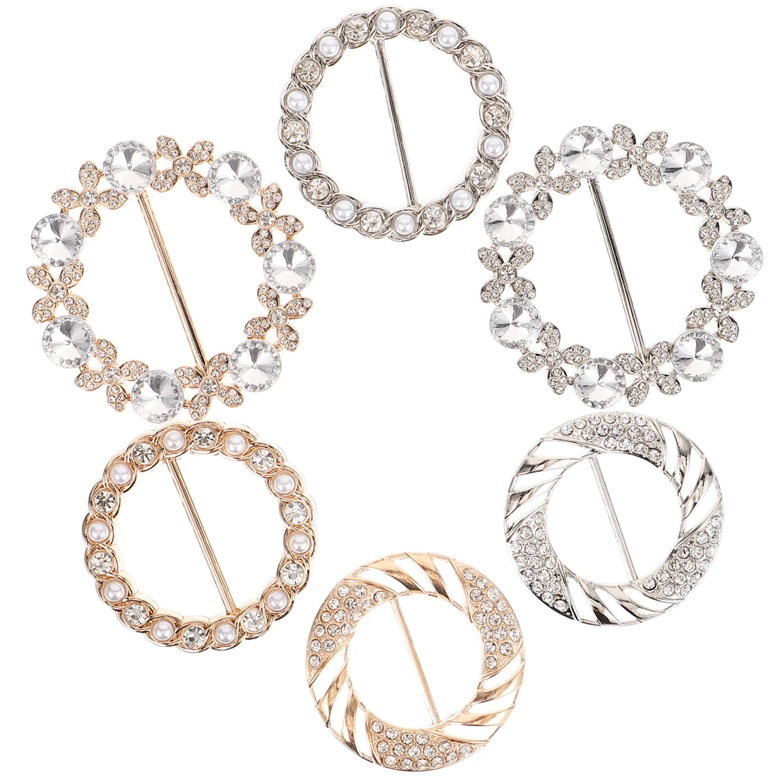 

6 Pcs Fastener Portable Scarf Clip Shirt Supply Gold Decor Delicate Decorative Daily Use Convenient Bright Accessories
