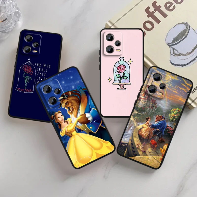 Чехол Beauty And The Beast для Xiaomi Redmi Note 13 12R 12 12S Turbo 11 11T 11S 10 10S Pro Plus 5G черный чехол телефона