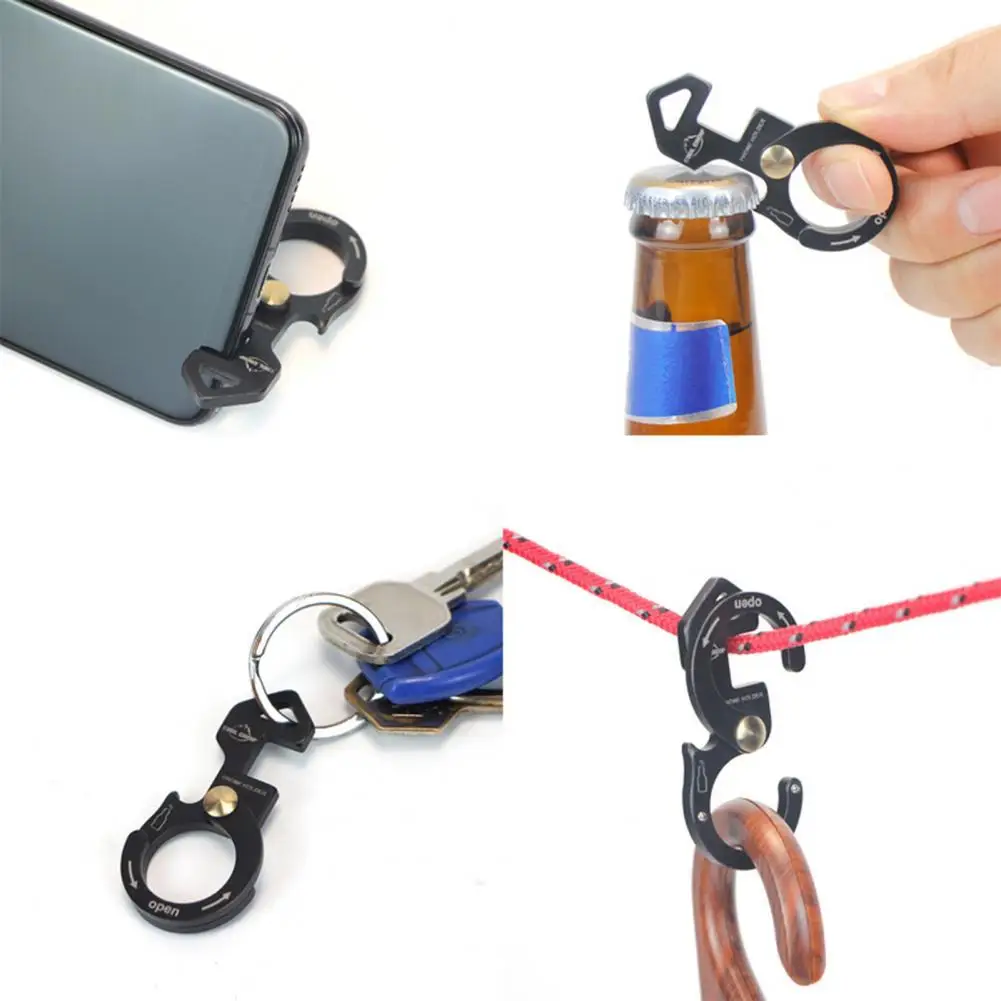 

Storage Buckle Ergonomically Aluminium Alloy Hanging Buckle Sturdy Mini Climbing Carabiner for Travel Hanging Hook