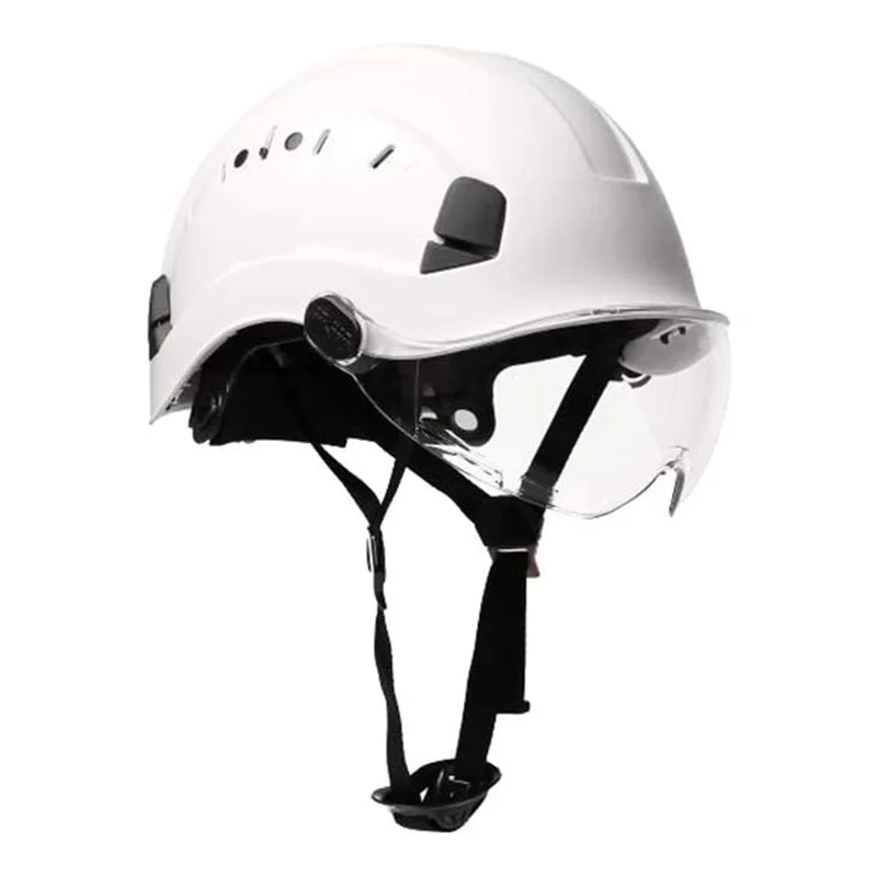 

NEW Safety Hard Hat With Clear Visor High Quality ABS Work Protective Helmet With Goggles Outdoor Riding Climing Rescue