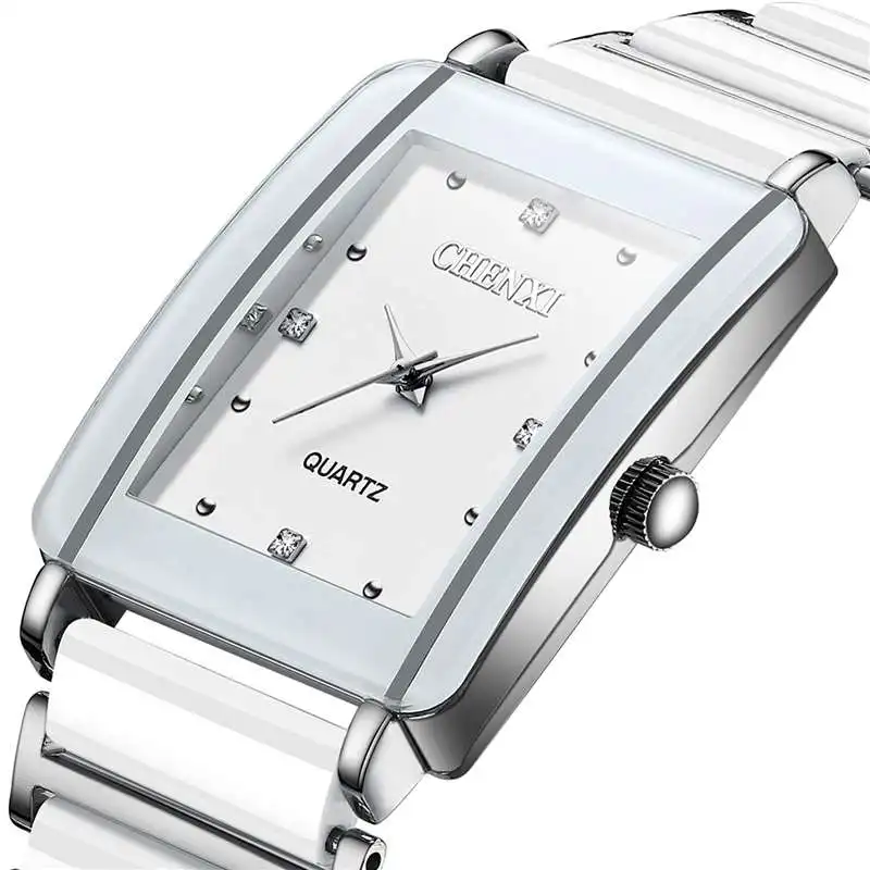 2023 Hot Selling Couple Watch High Quality Square Fashionable Quartz Wristwatch for lover stainless steel band drop shipping