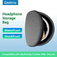 geekria headphones case pouch for skullcandy crusher anc hesh evo anc portable bluetooth earphones headset bag for accessories