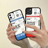 fhnblj world city travel ticket label phone case silicone pctpu case for iphone 11 12 13 pro max 8 7 6 plus x se xr hard fundas