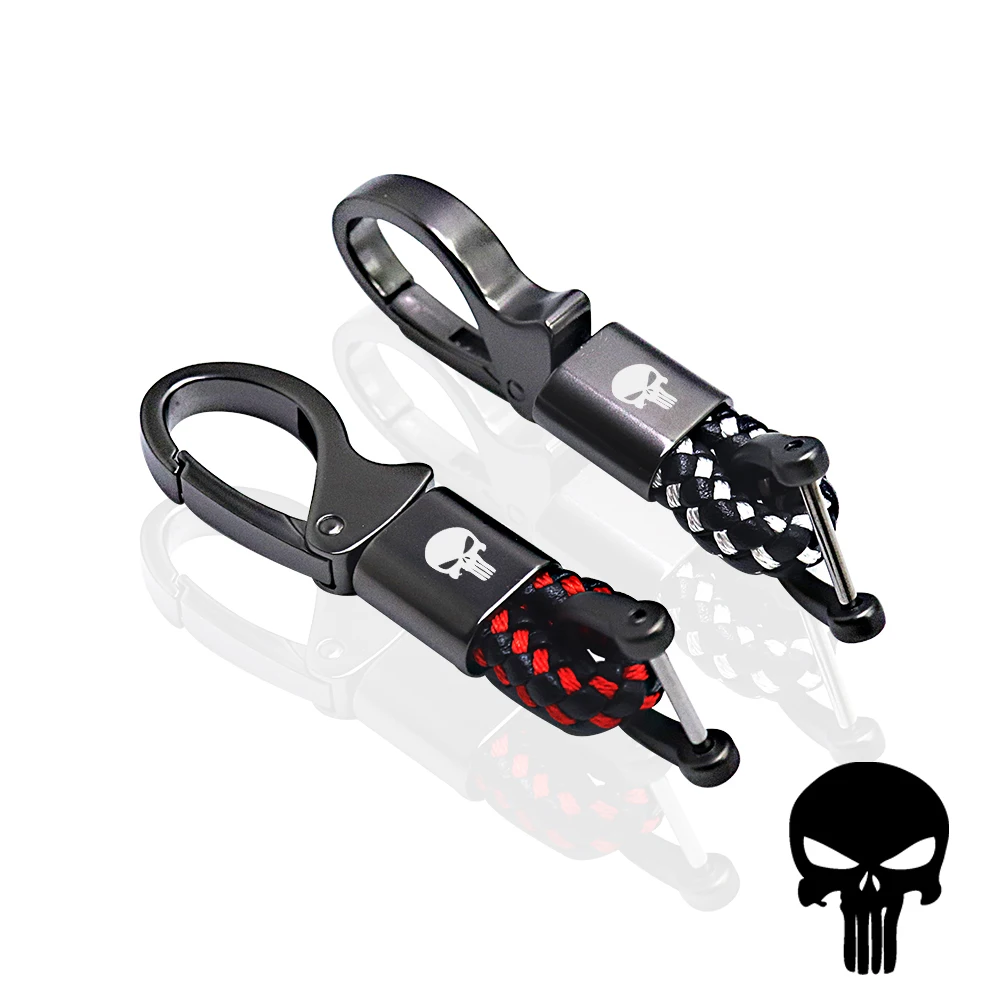 

Кожаный брелок для ключей автомобиля с микрофиброй для Ghost Skull Honda ford Hyundai bmw Nissin Skoda Dodge Toyota Chevrolet Volkswagen