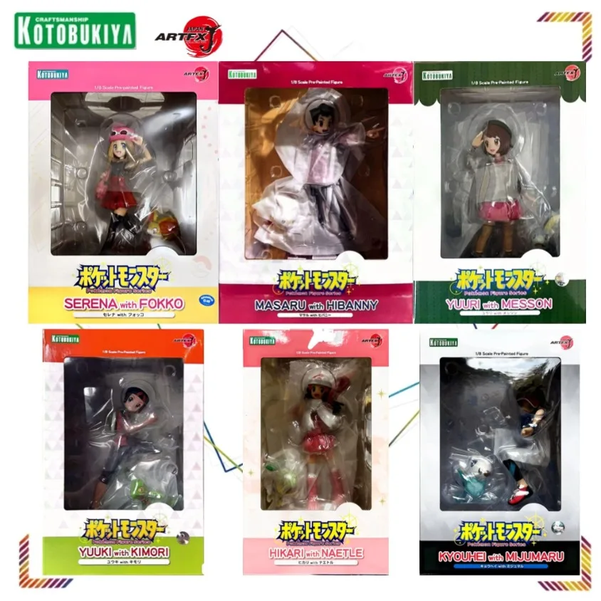 Фото Фигурка Kotobukiya ARTFX J Нейт, модель персонажа из аниме «Рассвет», фигурка Брендана, модель Глории, кукла Серена, модель персонажа из аниме «Покемон» №1