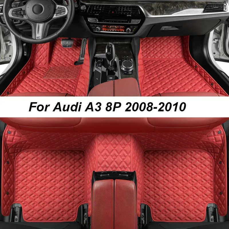 

Custom Luxury Floor Mats For Audi A3 8P 2008-2010 NO Wrinkles Car Mats Accessories Interior Replacement Parts Full Set
