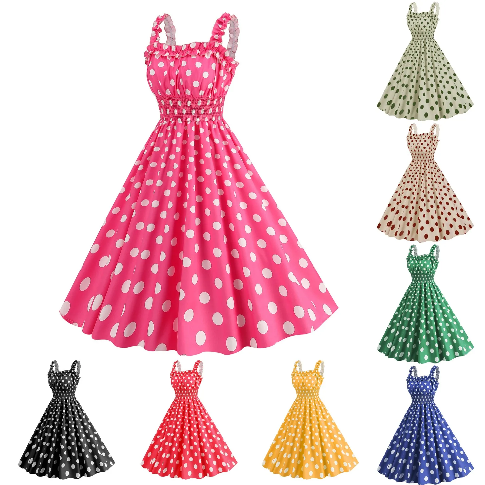 Женские темпераментные платья в стиле ретро 1950-х 60-х годов рокабилли бальное