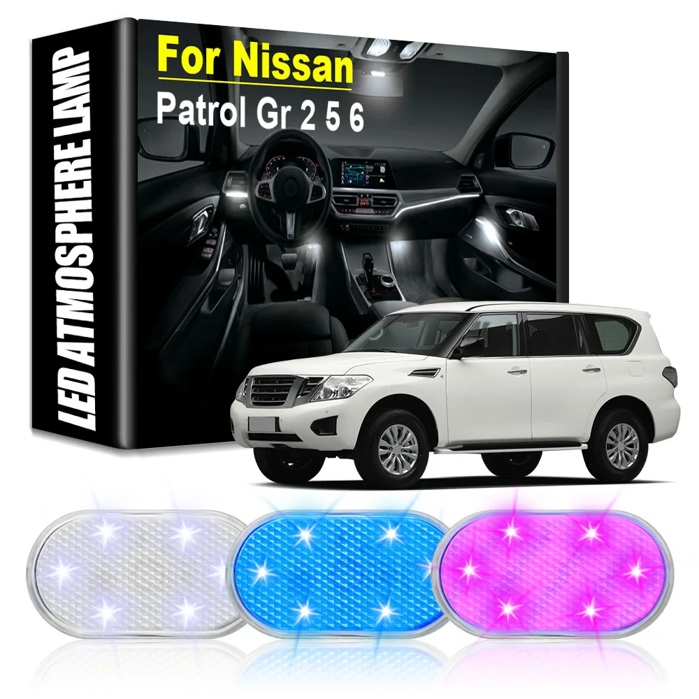 

Car LED Atmosphere Lights Rechargeable Touch led Lamps Car Interior Light Auto Goods Car Accessories for Nissan Patrol Gr 2 5 6