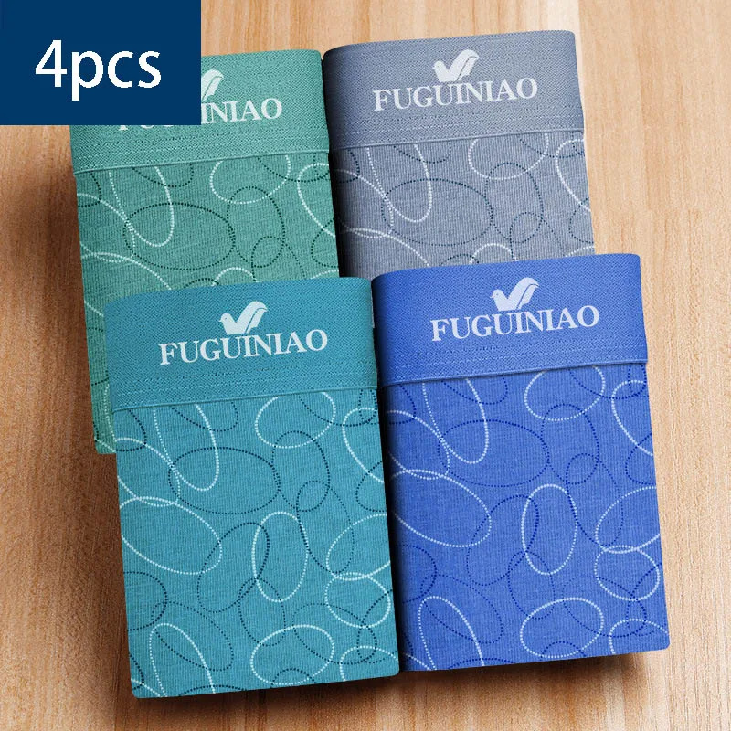 4pcs/lot Men's Pure 100% Cotton Underwear Graphene Inner crotch Moisture Absorbent Soft Elastic Waistband Male Panties Boxer