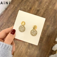 925 silver needle delicate jewelry drop earrings popular design vintage temperament crystal earrings for women party gifts