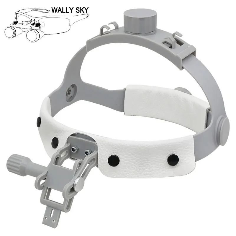 White/Black Head Wearing Light Weight Size Angle Adjustable Helmet for Medical Oral ENT Magnifier Dental Headlight