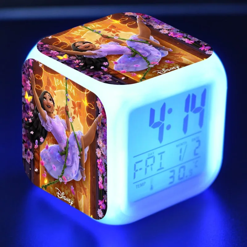 

13Style Disney Encanto Alarm Clock Mirabel Madrigal Led Light 7 Color Change Temperature Display Watch Wake Up Kids Gift Birthda
