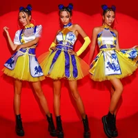 retro hip hop dance costume women chinese style jazz performance clothing adult sexy rave outfit singer stage costume size s m l