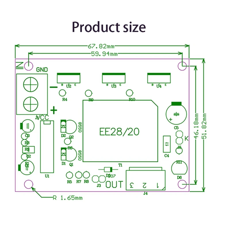 100 Вт постоянного тока 24 В в переменный ток 110 220 инвертор повышающий усилитель