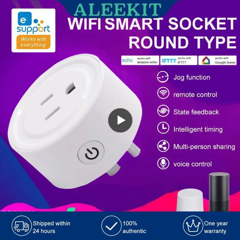 

1~6PCS Wifi Smart Socket APP Control UK US Plug Timing Schedule Smart Home Automation Control Module Support Alexa