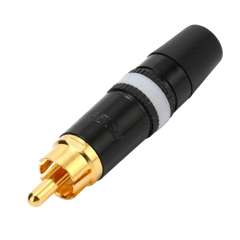 Разъем REAN RCA белый красный и черное кольцо позолоченное разъем Phono Audio Video Lotus