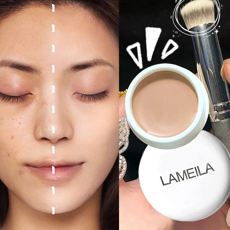 

Concealer Foundation Cream Long Lasting Waterproof Skin Dark Circles Acne Marks Cover Spot Blemishes Moisturize Face Makeup
