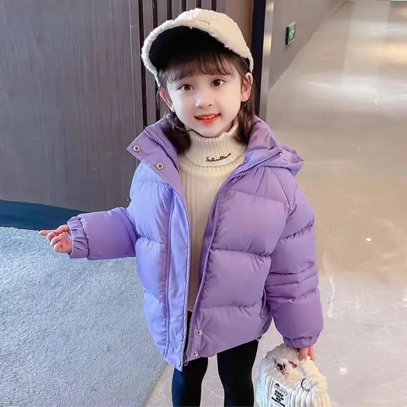 

Girls Coat Jacket Cotton Outerwear Windbreak 2023 Soft Thicken Velvet Winter Warm Plus Size Children's Clothing
